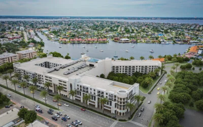 Aerial view of Bimini Basin and South Cape waterfront development