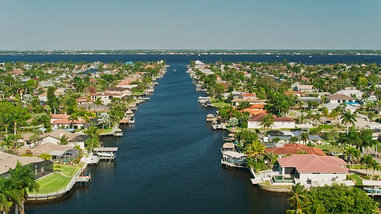 Cape Coral Gulf access canal neighborhood
