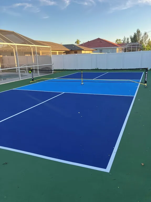 Private pickleball court at a Southwest Florida home